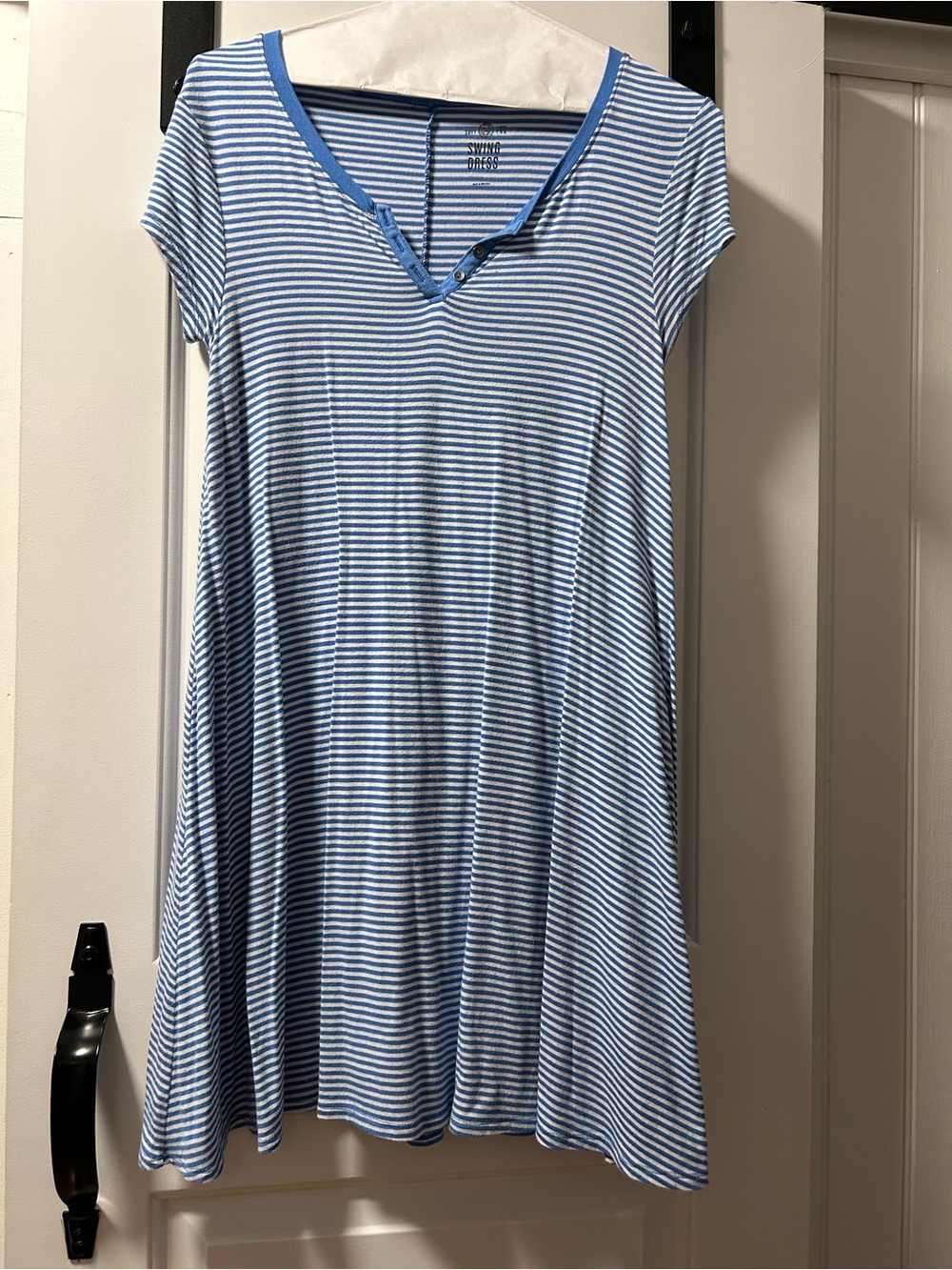 Blue Striped Swing Dress